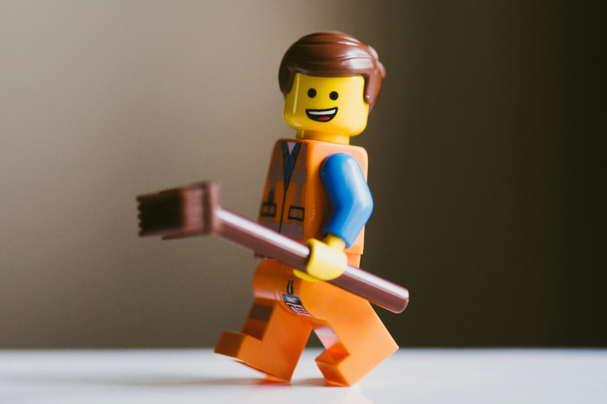 Neatly sorted LEGO bricks ready for sale